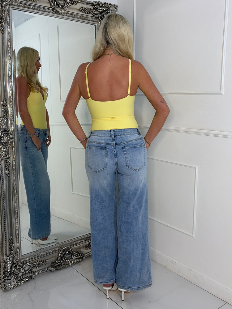 Seamless Shapewear Bodysuit - Lemon Yellow