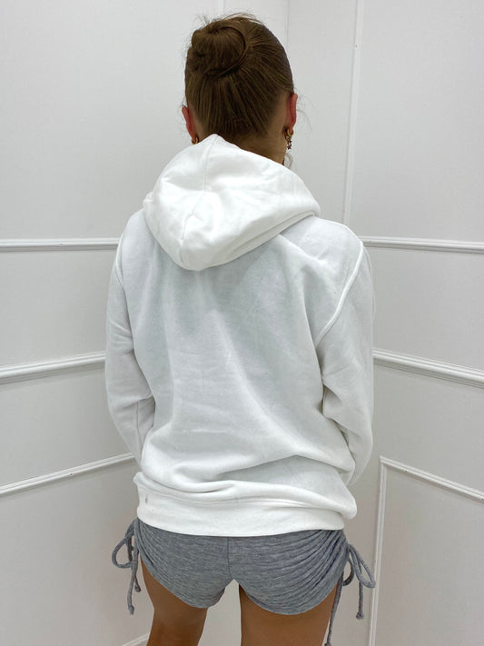 Timeless Print Hoodie - White