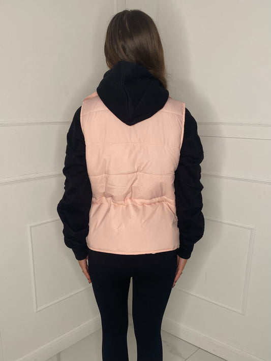 Pull-In Waist Gilet - Baby Pink