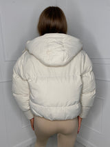 Padded Oversized Puffer Coat - Cream