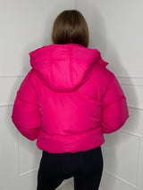 Padded Oversized Puffer Coat - Hot Pink