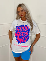 Good Vibes Print T-Shirt - White