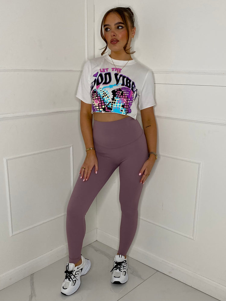 Sculpt Energy High Waist Gym Leggings Mauve