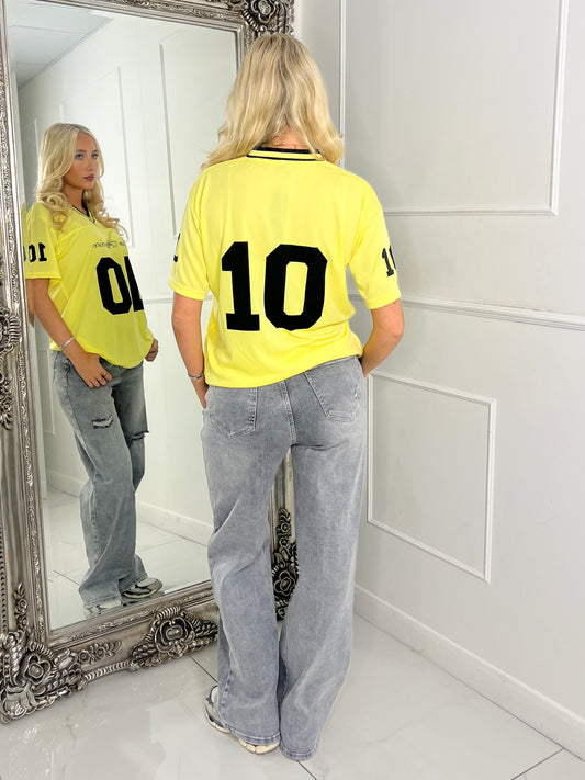 San Francisco 10 Varsity Tee - Yellow/Black