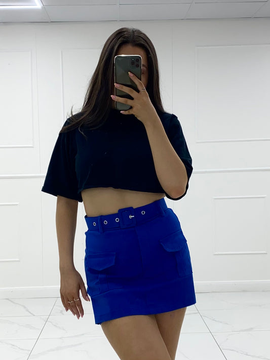 Cargo Belted Skort - Royal Blue