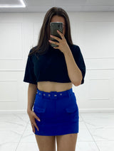 Cargo Belted Skort - Royal Blue