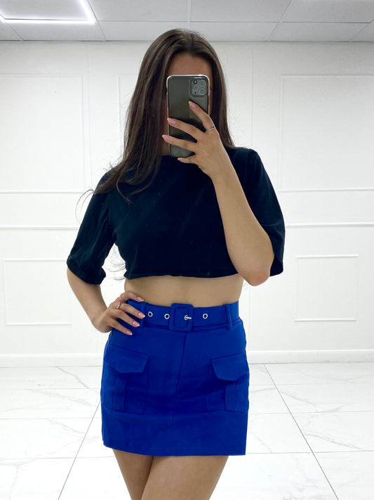 Cargo Belted Skort - Royal Blue