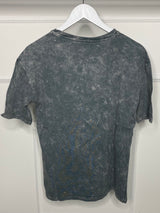 Eagle Print Acid Wash T-Shirt - Grey
