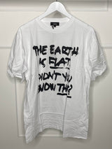 Flat Earth Print T-Shirt - White