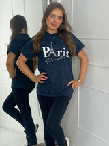 Paris Romantic T-Shirt - Charcoal Grey