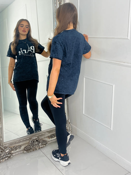 Paris Romantic T-Shirt - Charcoal Grey