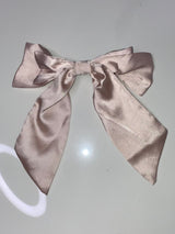 Small Hair Bow - Baby Pink Satin