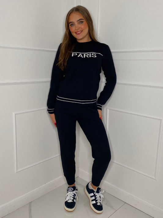 Paris Jumper + Pants Co-Ord Set - Black