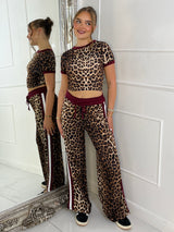 Leopard Print Stripe Trousers Co-Ord