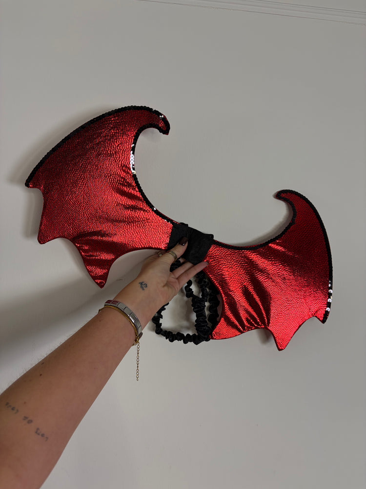 Sparkly Devil Wings - Red