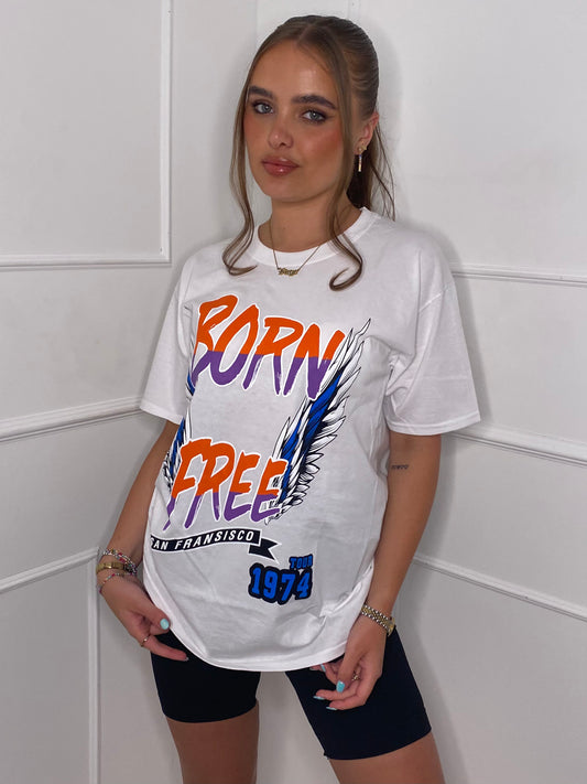 Born Free Oversized T-shirt - White