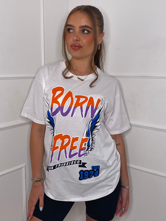 Born Free Oversized T-shirt - White