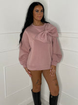 Bow Detail Jumper - Pink