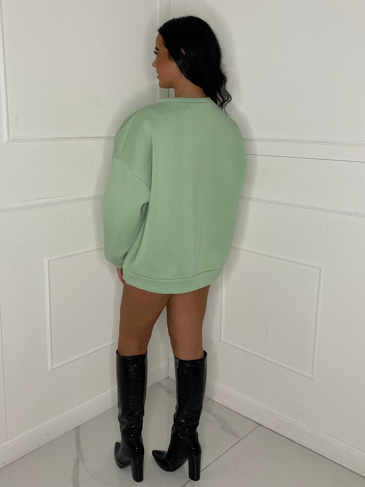 Bow Detail Jumper - Green