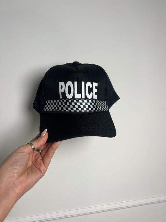 Police Cap - Black