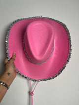 Sparkly Cowgirl Hat - Pink