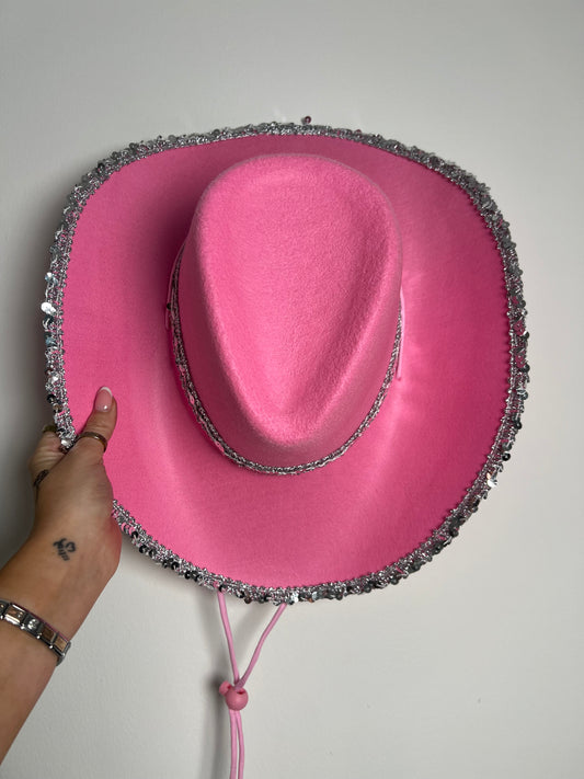 Sparkly Cowgirl Hat - Pink