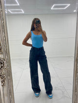 Ribbed Seamless Bodysuit - Baby Blue