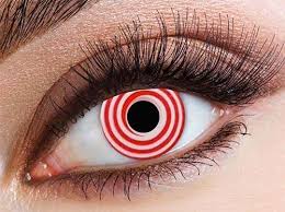 Eyecasions 1 Day Contact Lenses - Red Spiral