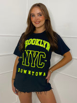 Brooklyn Print T-Shirt - Black