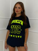 Brooklyn Print T-Shirt - Black