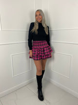 Ruffle Skirt- Pink Check