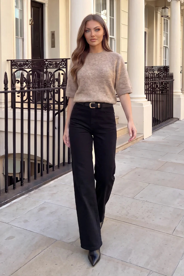 Stone Short Sleeve Knit Jumper