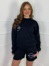 'Love Never Fails' Short Tracksuit- Black