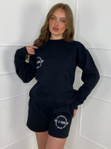 'Love Never Fails' Short Tracksuit- Black