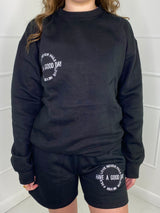 'Love Never Fails' Short Tracksuit- Black