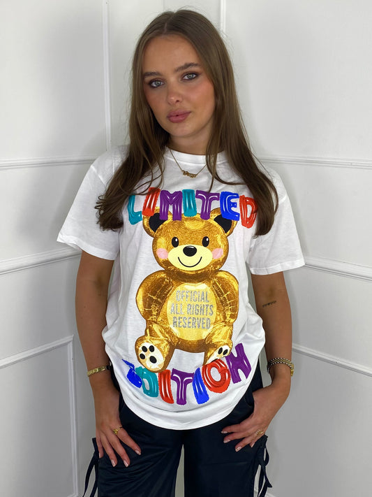Limited Edition Teddy T-Shirt - White