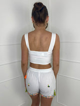 Tassel Boho Style Shorts - White