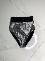 Sequin Knicker Shorts- Silver