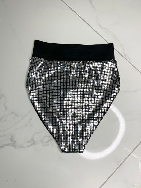 Sequin Knicker Shorts- Silver