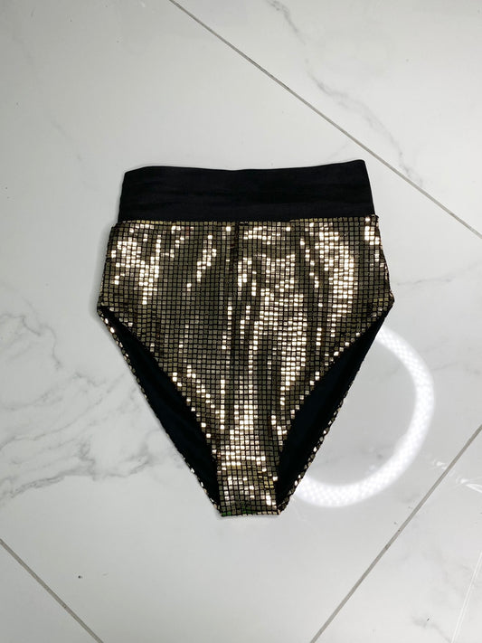 Sequin Knicker Shorts - Gold