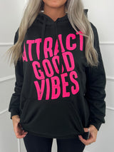 Attract Good Vibes Hoodie - Black