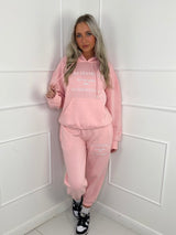 'California' Hooded Tracksuit - Baby Pink