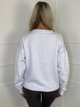 Lounge Club Embroidered Sweatshirt- White