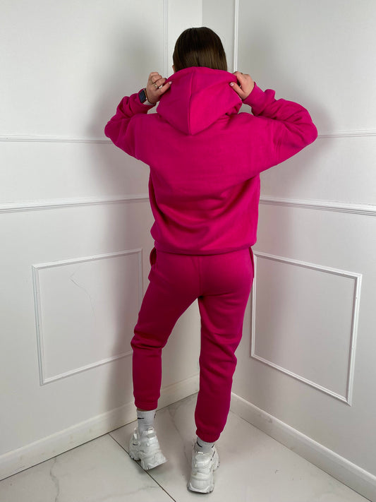 'All We Need Is Love' Hooded Tracksuit- Pink