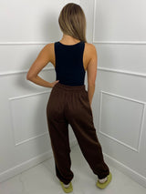 Casual Joggers - Chocolate Brown