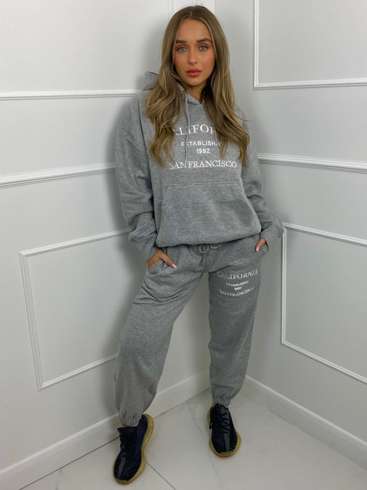 'California' Hooded Tracksuit - Grey