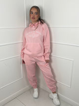 ‘Atelier De Mode' Hooded Tracksuit - Baby pink