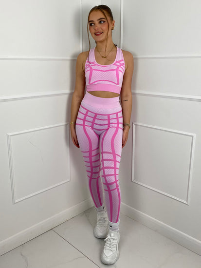 Baby pink workout leggings hotsell